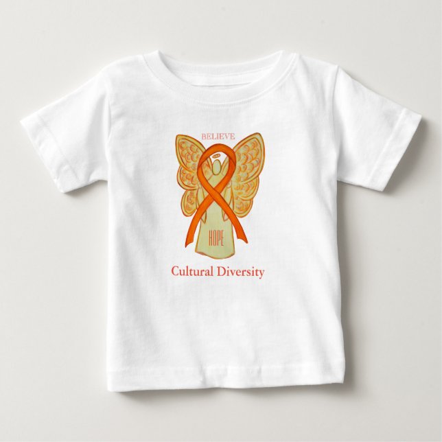 Cultural Diversity Awareness Orange Ribbon Shirt (Front)