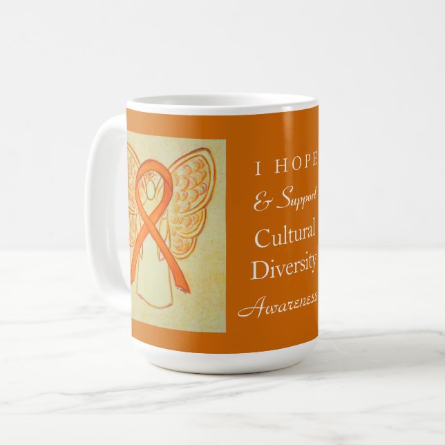 Cultural Diversity Awareness Ribbon Coffee Mug (Front Left)
