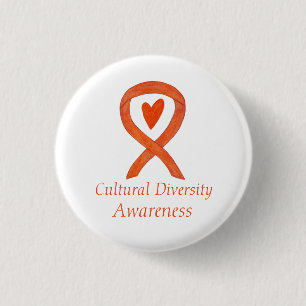 Cultural Diversity Awareness Ribbon Custom Pin