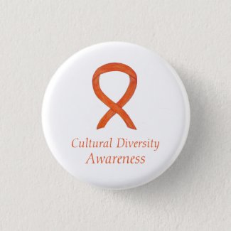 Cultural Diversity Awareness Ribbon Custom Pin