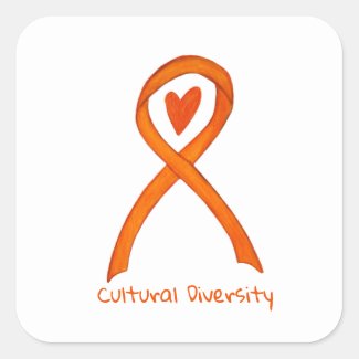 Cultural Diversity Awareness Ribbon Decal Stickers