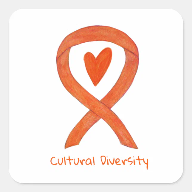 Cultural Diversity Awareness Ribbon Decal Stickers | Zazzle