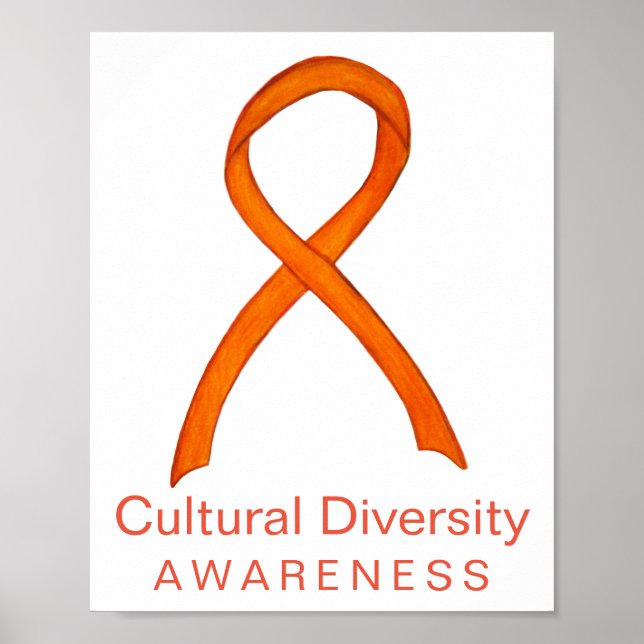 Cultural Diversity Awareness Ribbon Print Poster (Front)