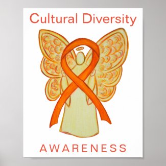 Cultural Diversity Awareness Ribbon Print Poster