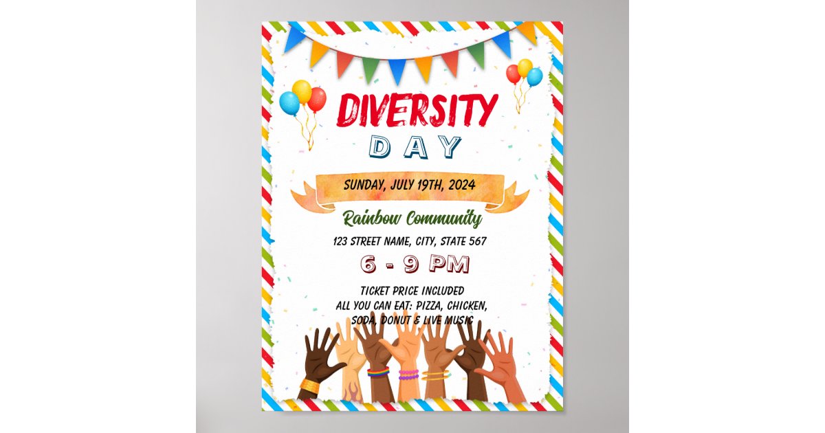 Cultural Diversity Day event flyer poster | Zazzle