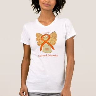Cultural Diversity Orange Awareness Ribbon Shirt