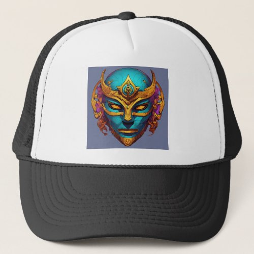 Cultural Elegance Diverse Masks Trucker Hat Trucker Hat