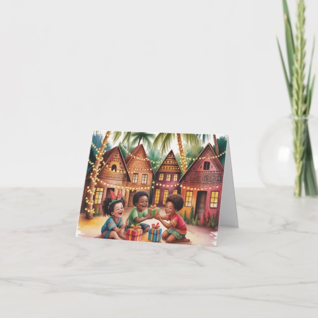 Cultural Family Festive Christmas Card (Front)