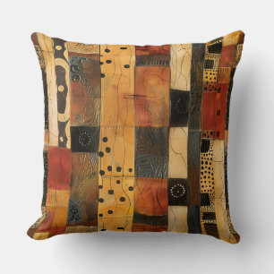 Cultural Geometric Essence Throw Pillow