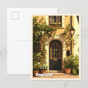 Cultural Heritage England Illustration Travel Postcard