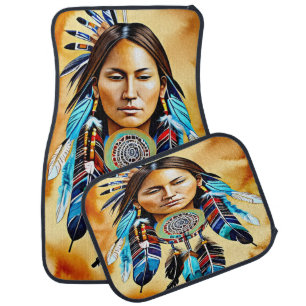 Cultural Pride Reflected in Native Art and Beauty Car Floor Mat