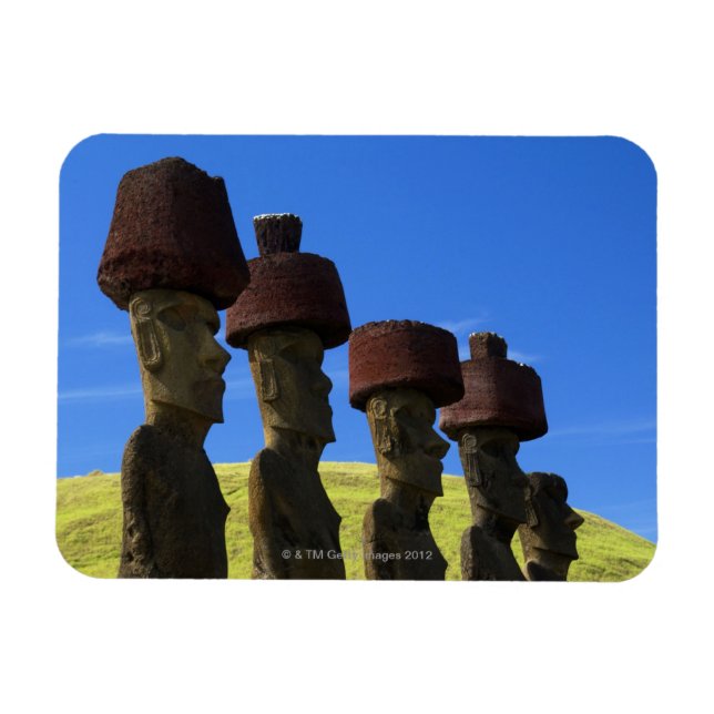 Cultural statues, Easter Island, Polynesia Magnet (Horizontal)