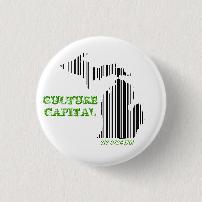 Culture capital pinback button (Front)