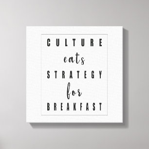 Culture Eats Strategy For Breakfast Canvas Print
