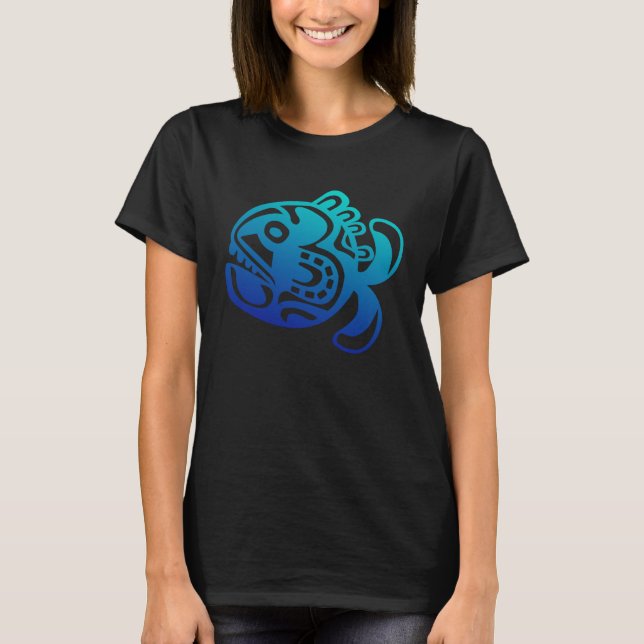 Culture fish symbol Haka dance New Zealand T-Shirt (Front)