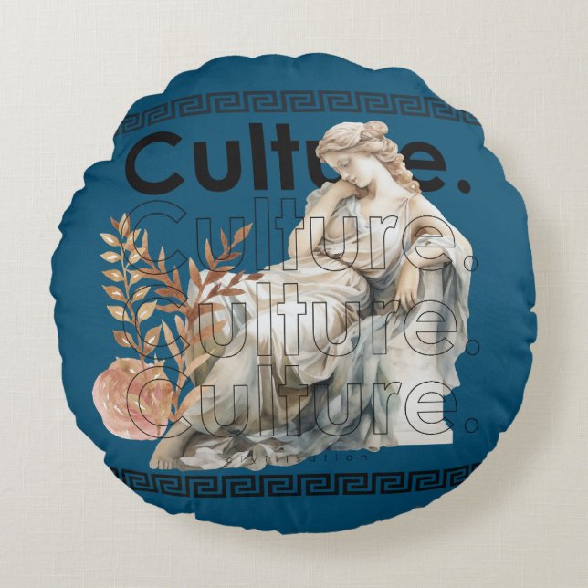 Culture  round pillow (Front)