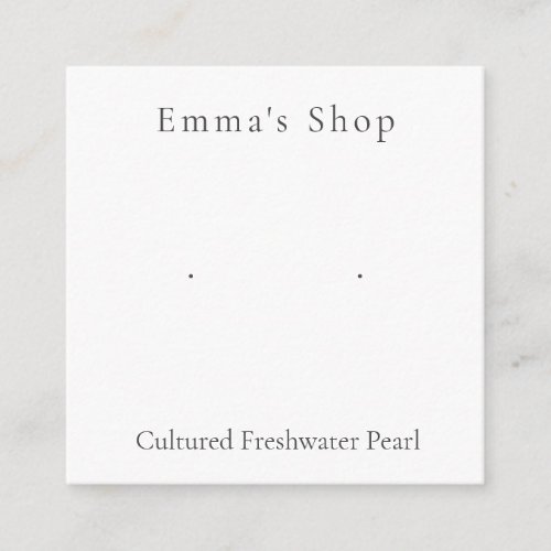Cultured Freshwater Pearl Jewelry Display Card