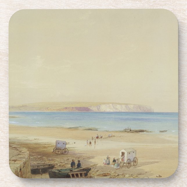 Culver Cliff, Isle of Wight (w/c, pen & ink, bodyc Drink Coaster (Front)