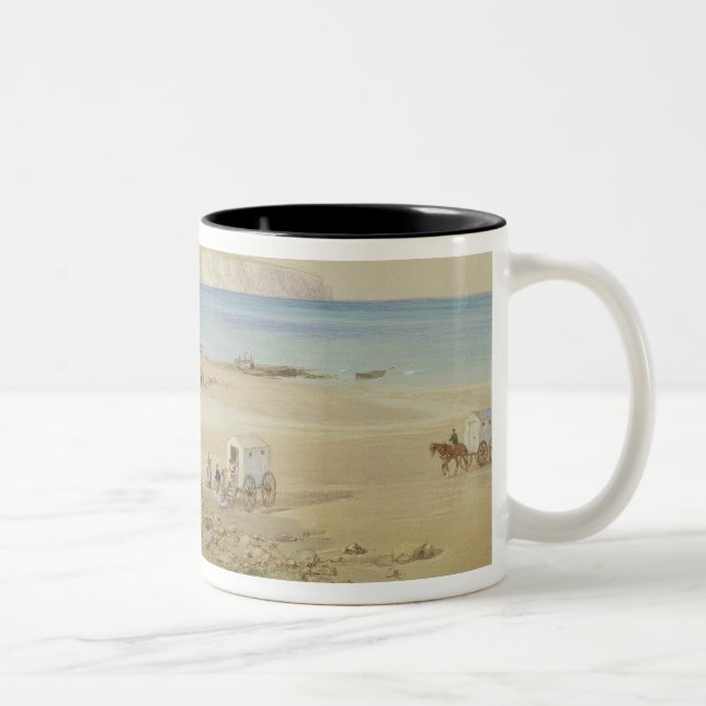 Culver Cliff, Isle of Wight (w/c, pen & ink, bodyc Two-Tone Coffee Mug (Right)