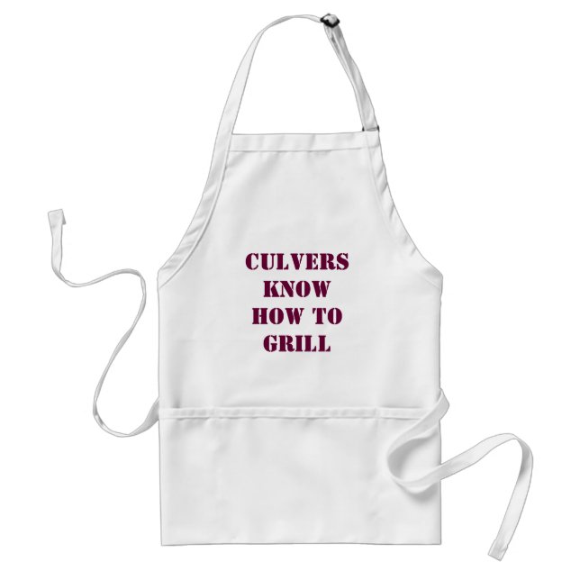 Culvers know how to grill adult apron (Front)