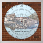 Cumberland Falls, Kentucky  Dart Board<br><div class="desc">This design features a combination of multiple photos around Cumberland Falls. The combined photos were digitally manipulated to resemble a color pencil sketch. To view this design on other products,  please visit our Zazzle store,  MarBeth Souvenir Shop,  at http://www.zazzle.com/marbethsouvenirshop.</div>
