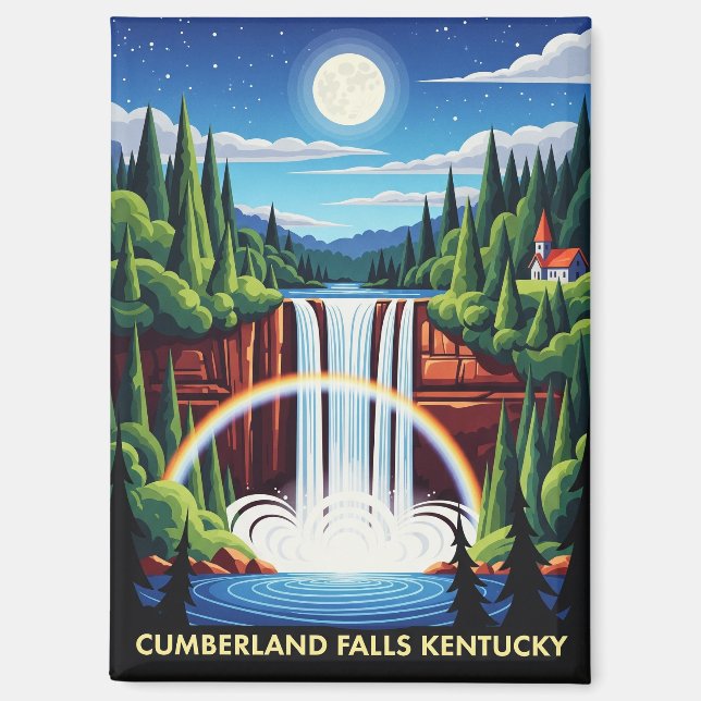 Cumberland Falls Kentucky Night Magnet (Front)