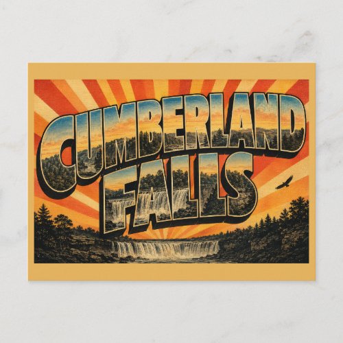 Cumberland Falls Kentucky Waterfall Forest Gorge Postcard