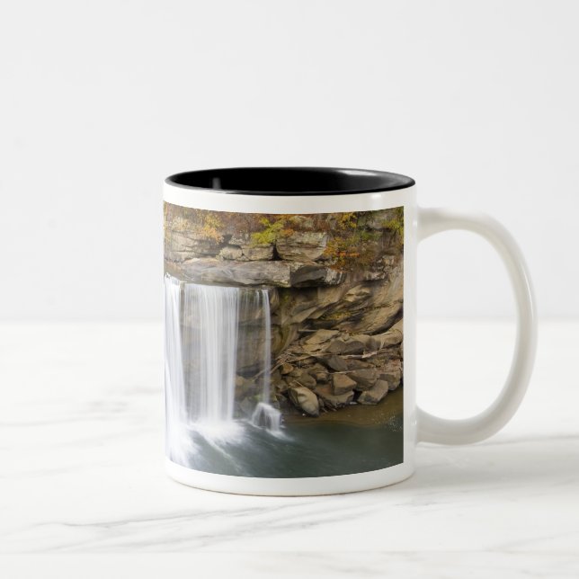 Cumberland Falls State Park near Corbin Kentucky Two-Tone Coffee Mug (Right)