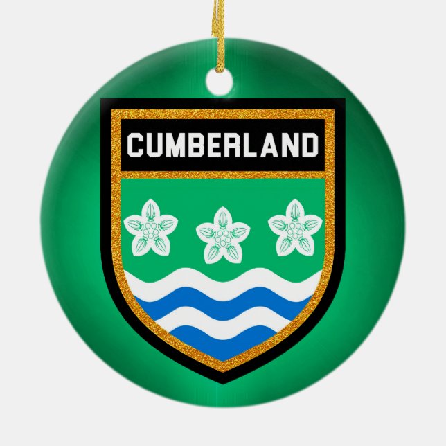 Cumberland Flag Ceramic Ornament (Back)
