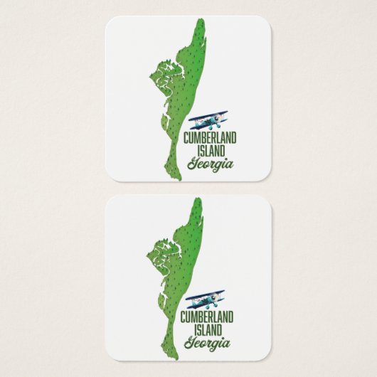 Cumberland island Georgia Map (Front & Back)