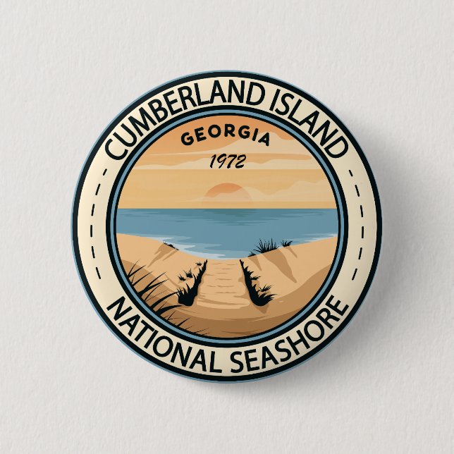 Cumberland Island National Seashore Georgia Badge Button (Front)