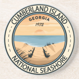 Cumberland Island National Seashore Georgia Badge Coaster