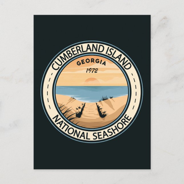 Cumberland Island National Seashore Georgia Badge Postcard (Front)
