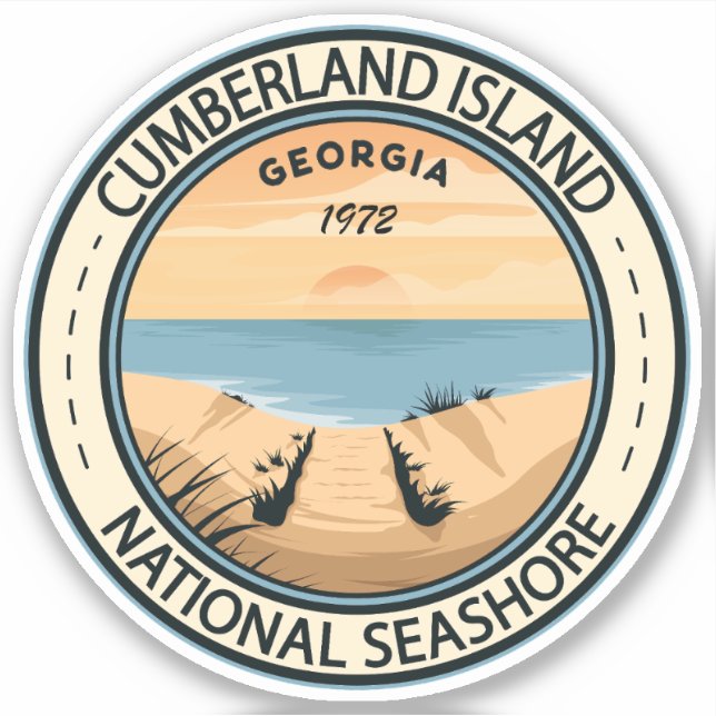 Cumberland Island National Seashore Georgia Badge Sticker (Front)