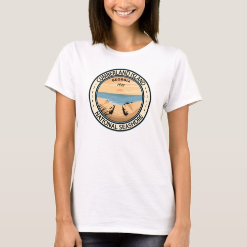 Cumberland Island National Seashore Georgia Badge T_Shirt