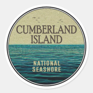 Cumberland Island National Seashore Ocean Birds Classic Round Sticker