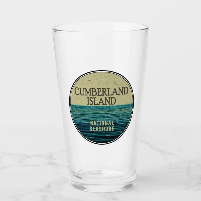 Cumberland Island National Seashore Ocean Birds Glass (Front)