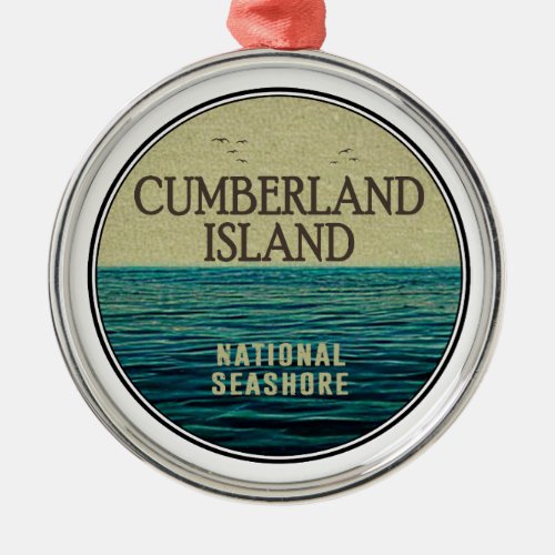 Cumberland Island National Seashore Ocean Birds Metal Ornament