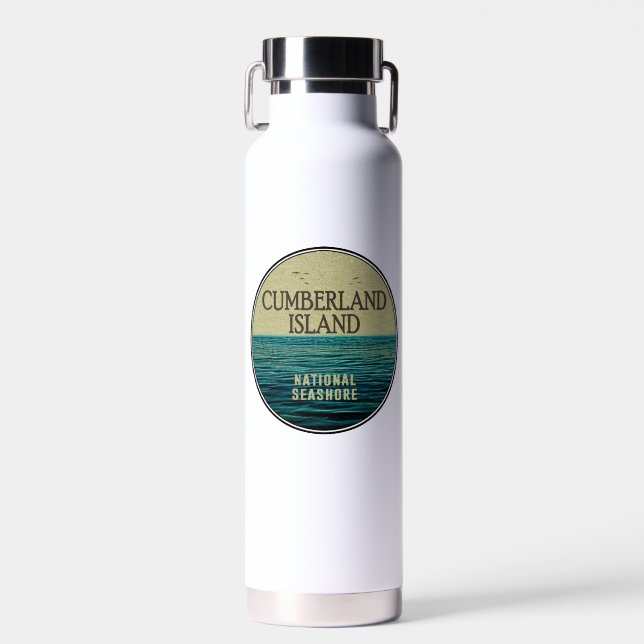 Cumberland Island National Seashore Ocean Birds Water Bottle (Front)
