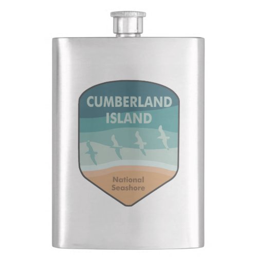 Cumberland Island National Seashore Seagulls Flask