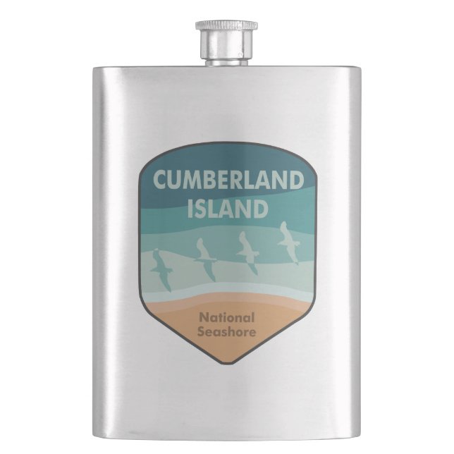 Cumberland Island National Seashore Seagulls Flask (Front)