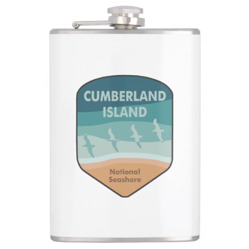 Cumberland Island National Seashore Seagulls Flask