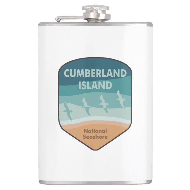 Cumberland Island National Seashore Seagulls Flask (Front)