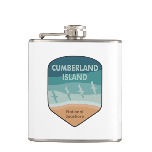 Cumberland Island National Seashore Seagulls Flask