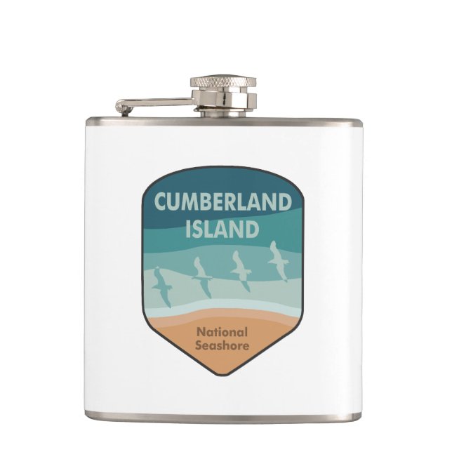 Cumberland Island National Seashore Seagulls Flask (Front)