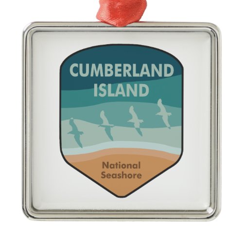 Cumberland Island National Seashore Seagulls Metal Ornament