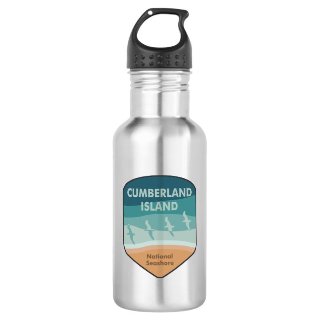 Cumberland Island National Seashore Seagulls Stainless Steel Water Bottle (Front)