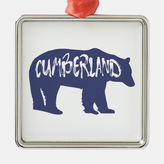 Cumberland Maryland Bear Metal Ornament (Front)