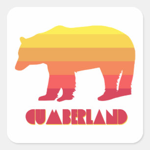 Cumberland Maryland Rainbow Bear Square Sticker