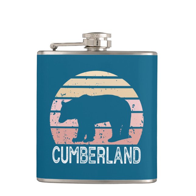 Cumberland Maryland Retro Bear Flask (Front)
